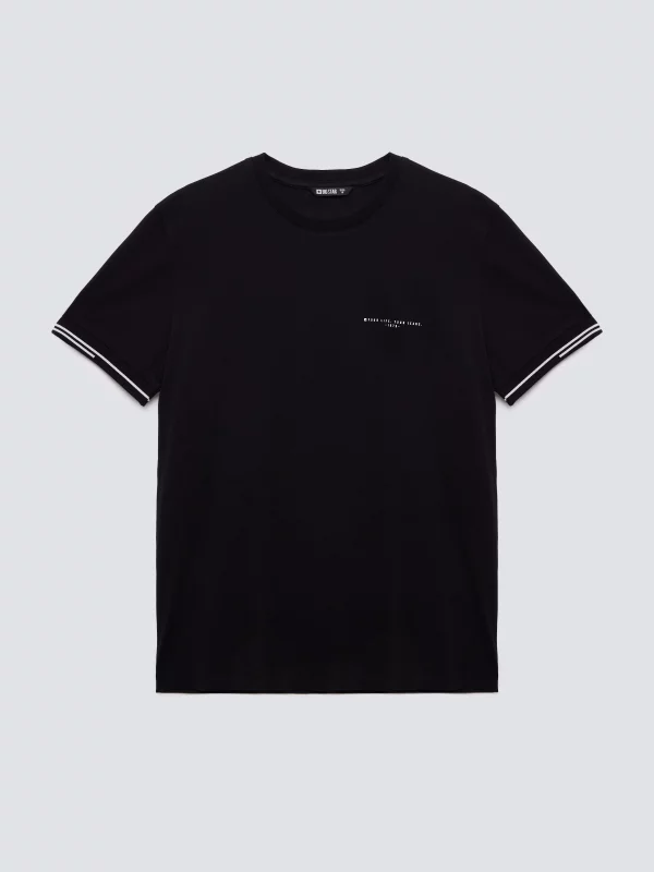 Koszulka męska bawełniana z logo BIG STAR czarna Wlader 906