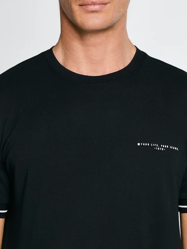 Koszulka męska bawełniana z logo BIG STAR czarna Wlader 906