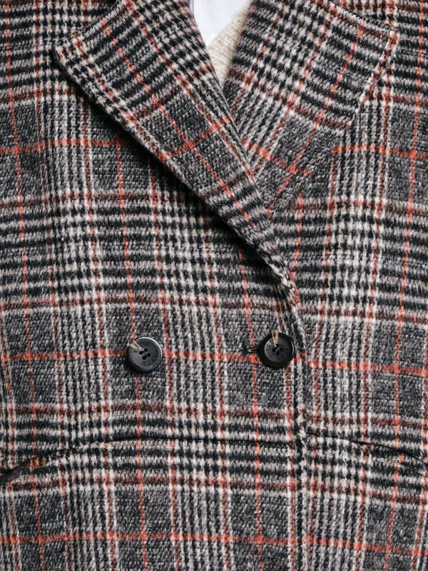 Płaszcz damski z dodatkiem wełny w kratę wielokolorowy Ariela 000