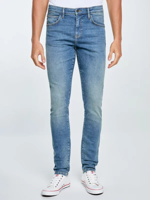 Jeansy męskie niebieskie Deric High Waist 390