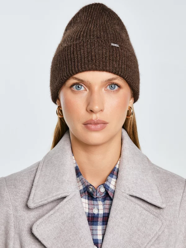 Czapka damska brązowa Herynia 804