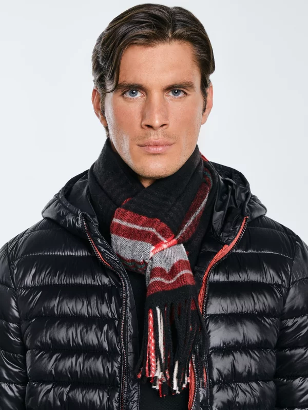 Szal w kratę czerwony Remi 603