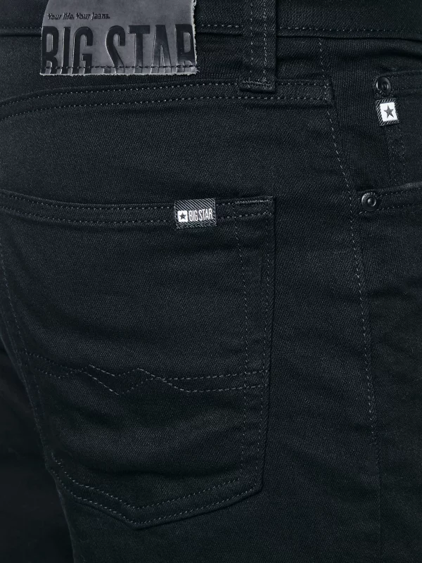 Jeansy męskie z prostą nogawką czarne Toros 915