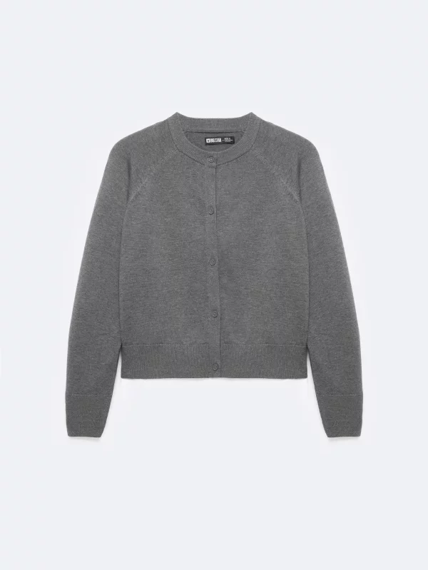 Kardigan damski bawełniany szary Karina 902