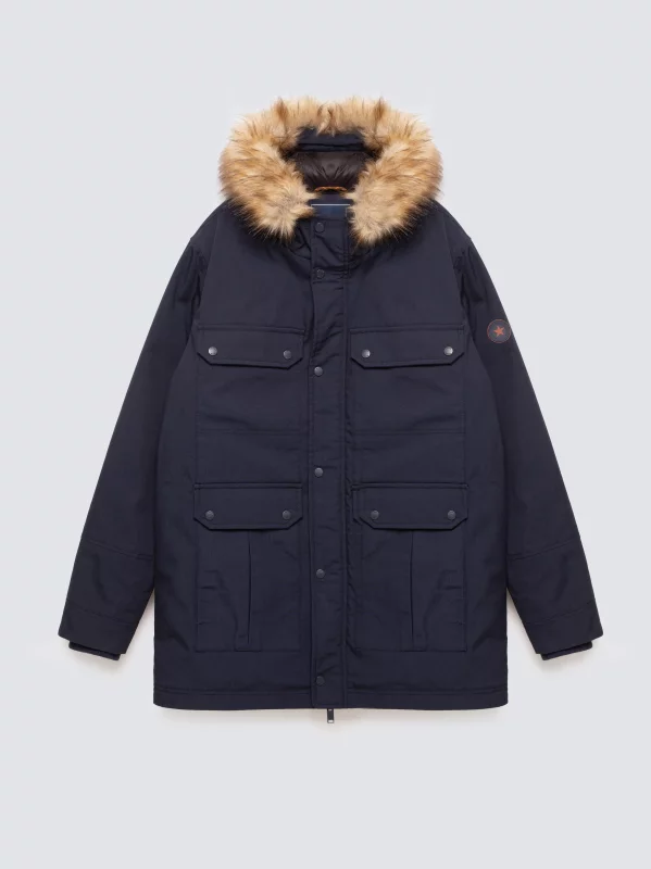 Kurtka męska parka z wypełnieniem granatowa Kingsley 403