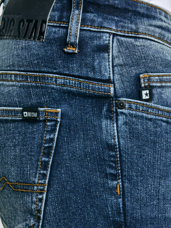 Jeansy męskie dopasowane granatowe Terry 502