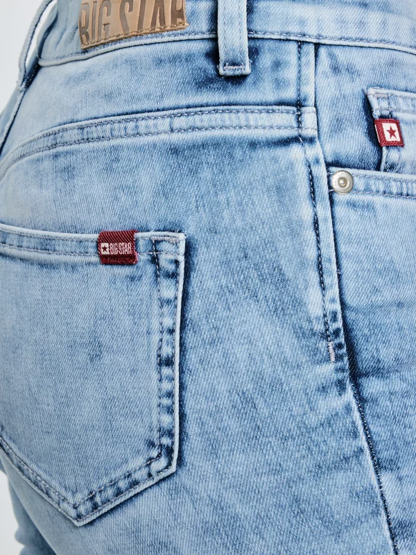 Jeansy damskie skinny marmurkowe jasnoniebieskie Adela 138