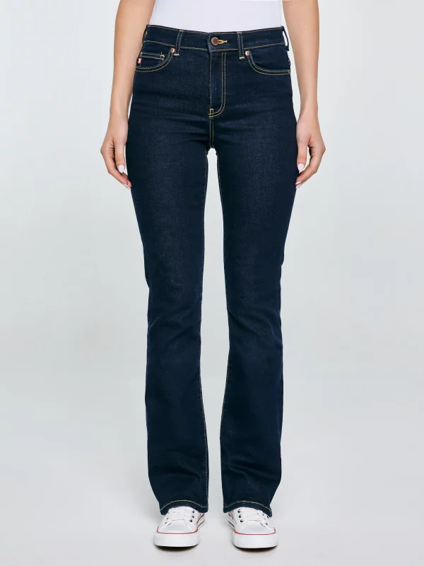 Jeansy damskie granatowe Adela Bootcut 505