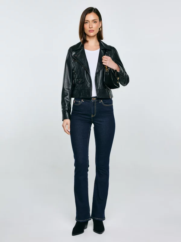 Jeansy damskie granatowe Adela Bootcut 505