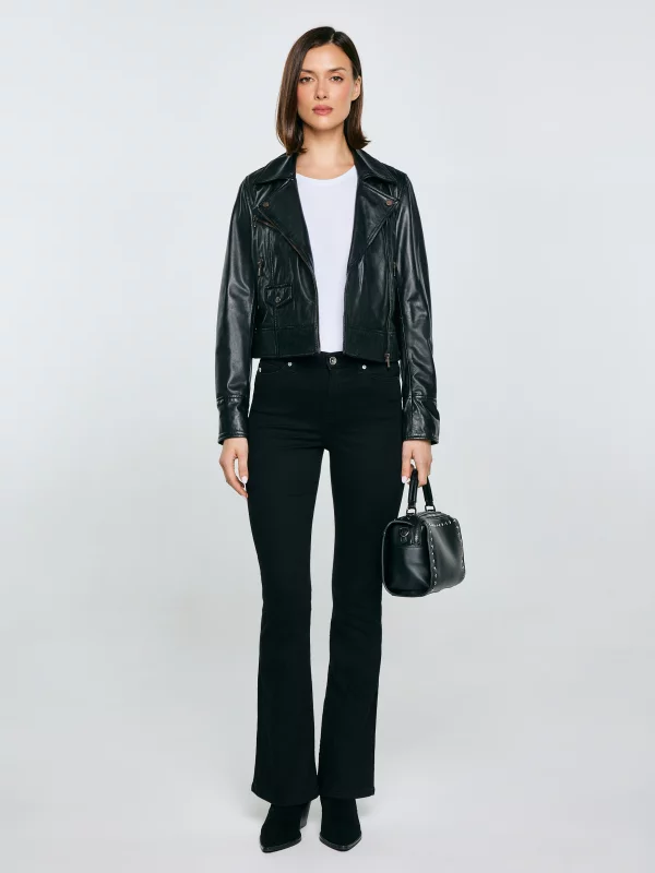 Jeansy damskie czarne Adela Bootcut 908