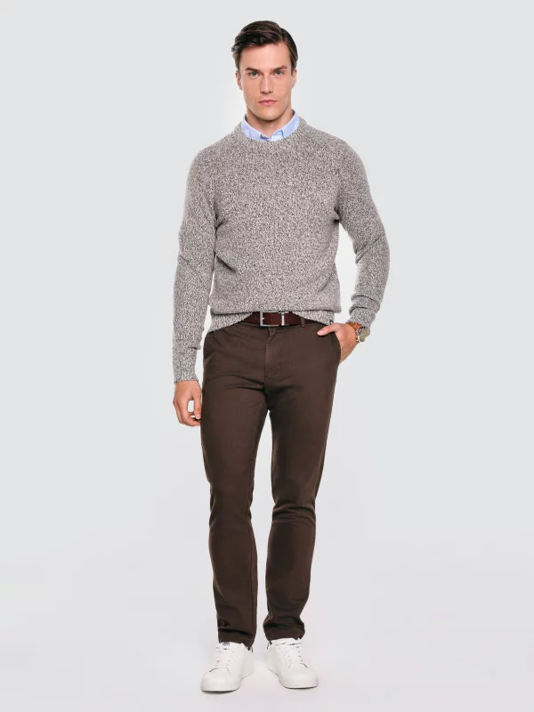 Spodnie męskie chinosy brązowe Erhatin 803