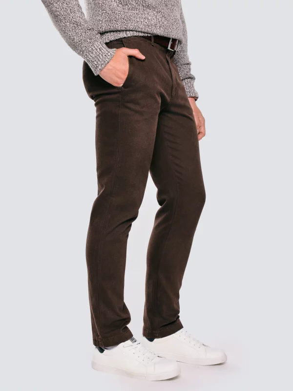 Spodnie męskie chinosy brązowe Erhatin 803