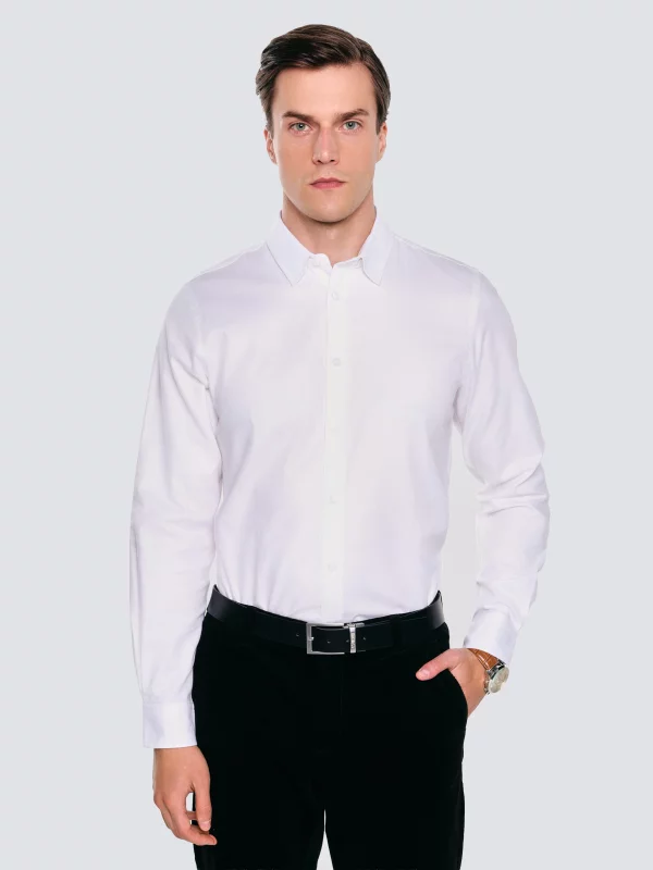 Koszula męska slim bawełniana biała Guberno 101