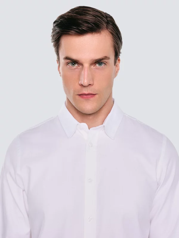Koszula męska slim bawełniana biała Guberno 101