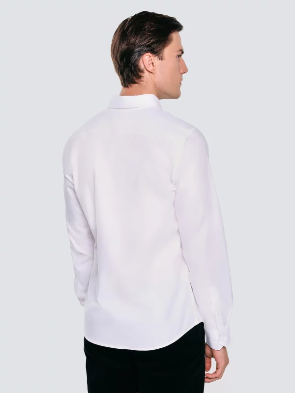 Koszula męska slim bawełniana biała Guberno 101