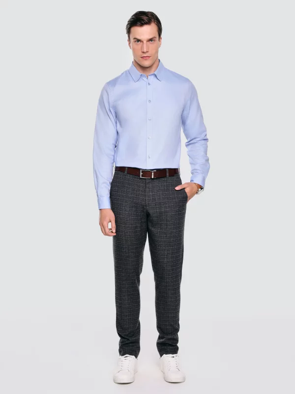 Koszula męska slim bawełniana błękitna Guberno 400