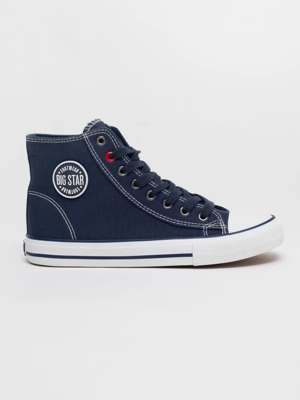 Granatowe trampki damskie wysokie JJ274A504 403