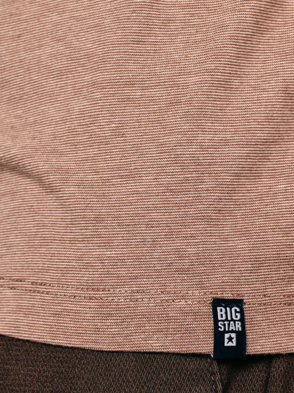 Koszulka męska melanżowa brązowa Lobber 804