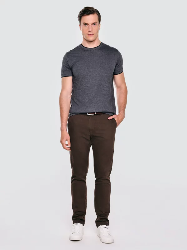 Koszulka męska melanżowa szara Lobber 906