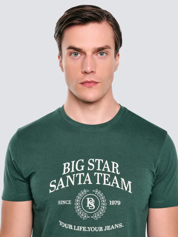 Koszulka męska z nadrukiem zielona Marr 304