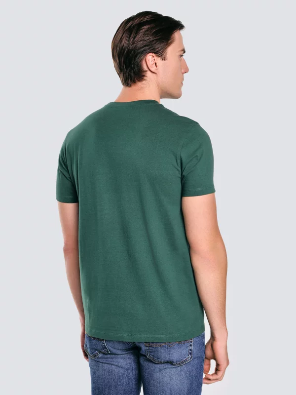 Koszulka męska z nadrukiem zielona Marr 304