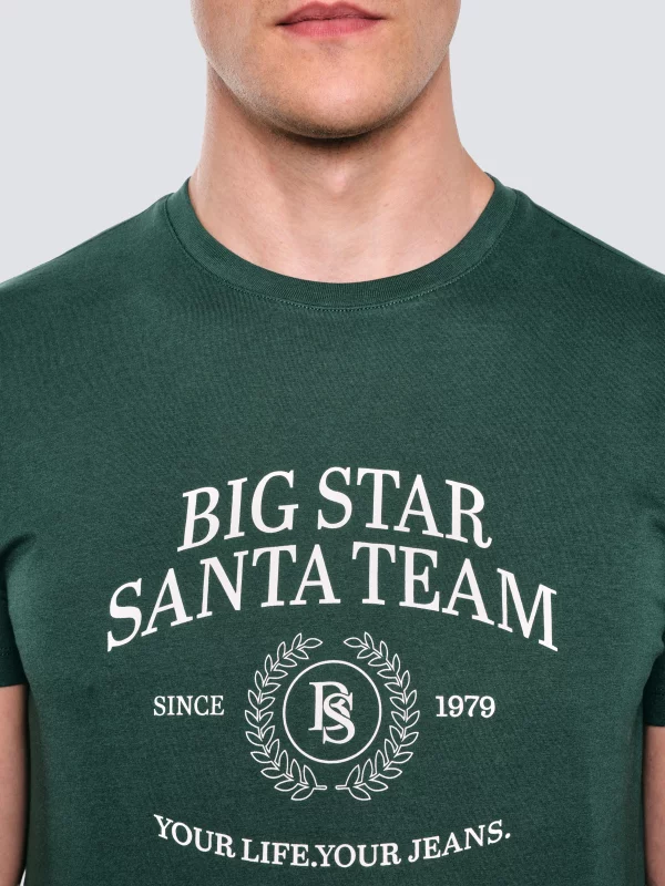 Koszulka męska z nadrukiem zielona Marr 304