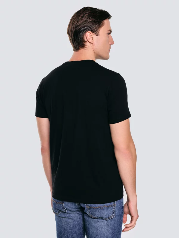 Koszulka męska z nadrukiem czarna Marr 906