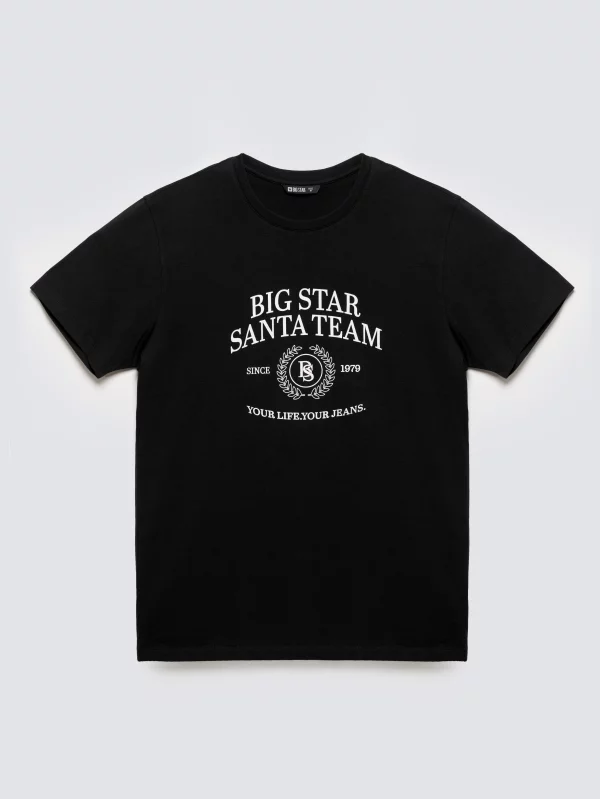 Koszulka męska z nadrukiem czarna Marr 906