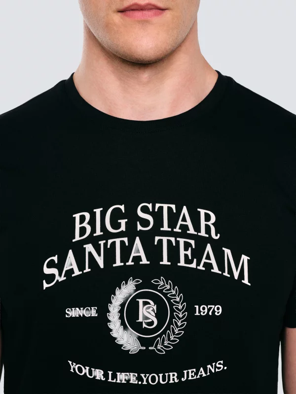 Koszulka męska z nadrukiem czarna Marr 906