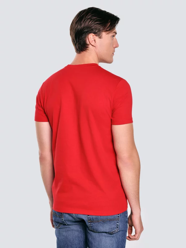 Koszulka męska z logo BIG STAR czerwona Melsar 603