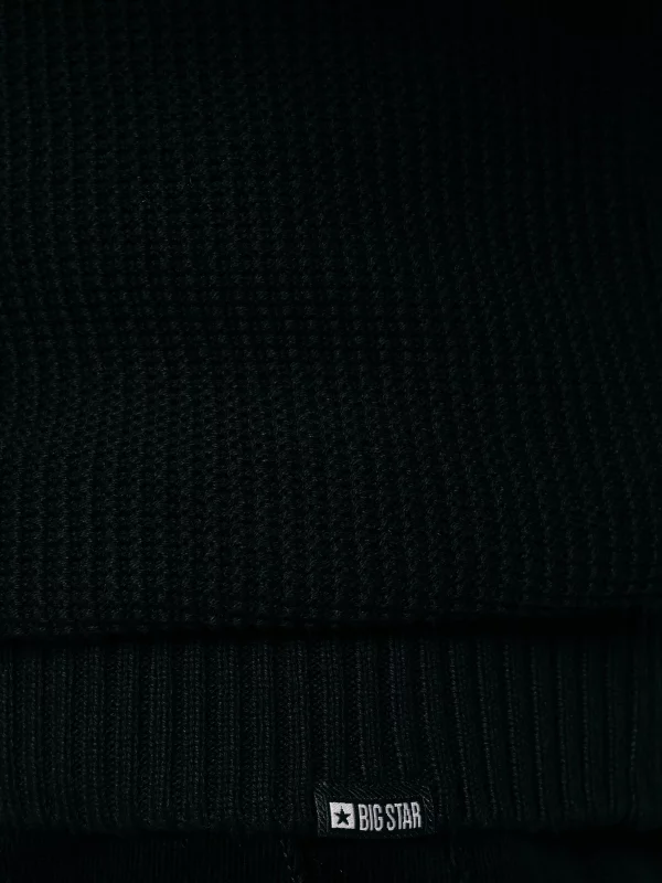 Sweter męski ze stójką czarny Neroni 906