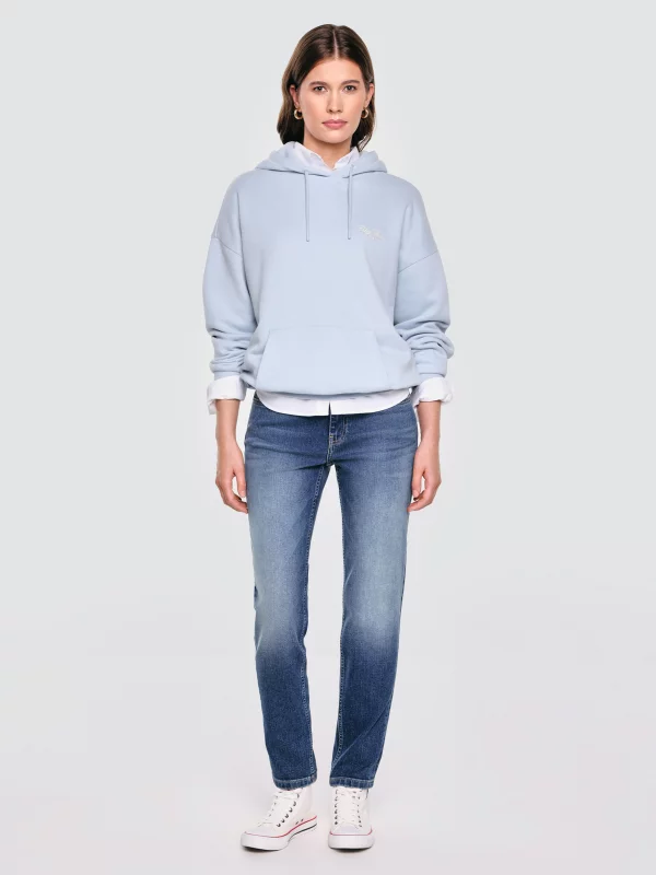 Bluza damska z kapturem błękitna Raisala 400