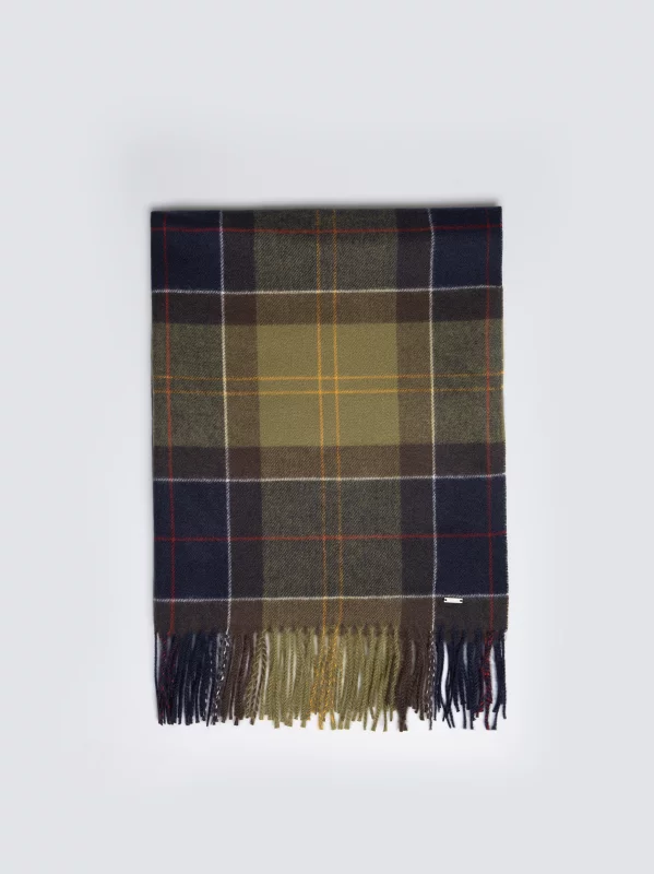 Szal damski w kratę zielony Saikas 304