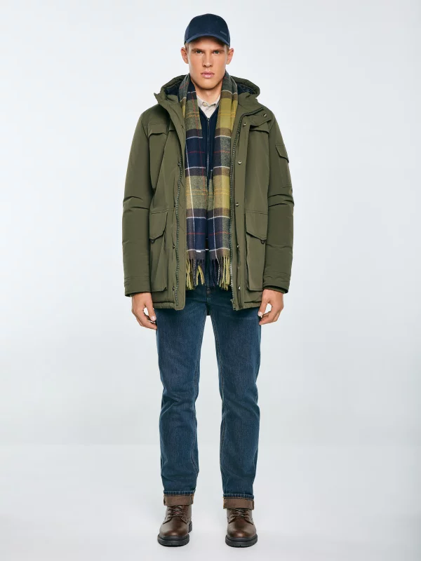 Szal damski w kratę zielony Saikas 304