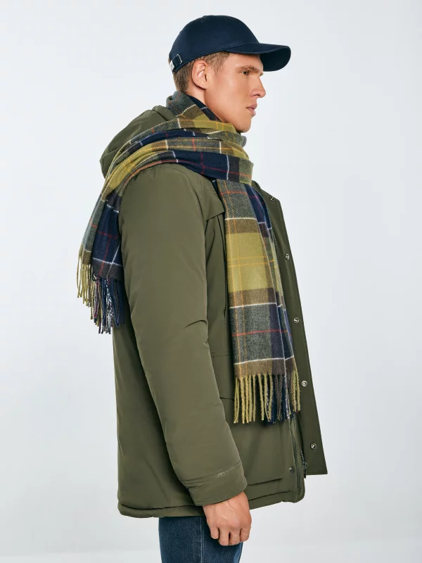 Szal damski w kratę zielony Saikas 304