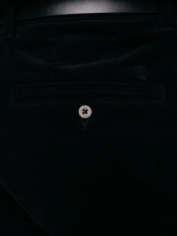 Spodnie męskie chinosy sztruks czarne Trevis 906