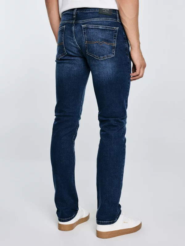 Jeansy męskie dopasowane granatowe Tobias 401