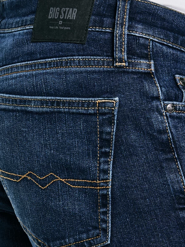 Jeansy męskie dopasowane granatowe Tobias 401