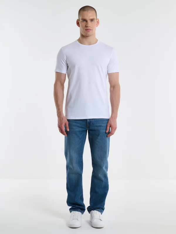 Jeansy męskie proste niebieskie Trent 436