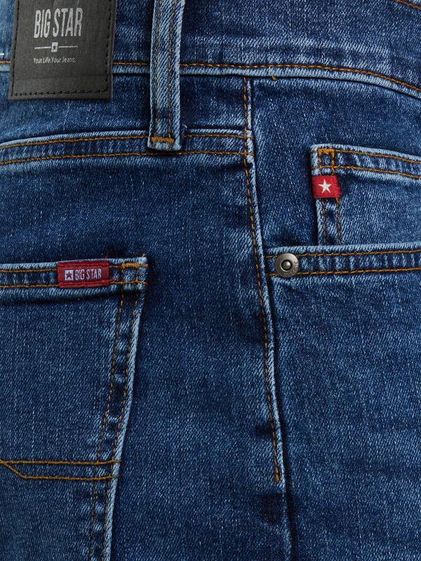 Jeansy męskie z prostą nogawką granatowe Trent 481