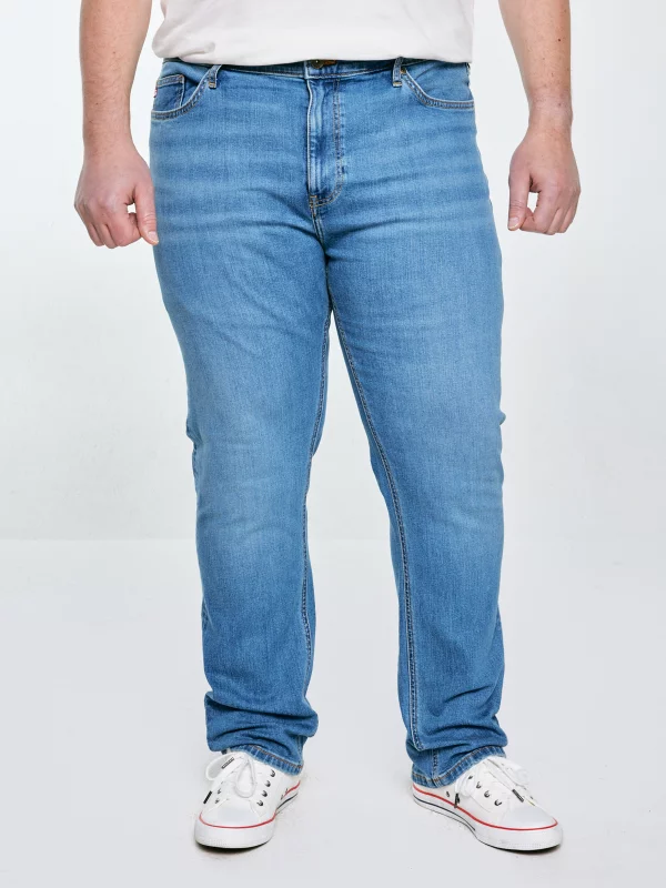 Jeansy męskie z prostą nogawką niebieskie Colt 234