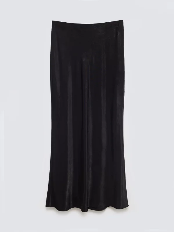 Spódnica damska midi satynowa czarna Eleni 906