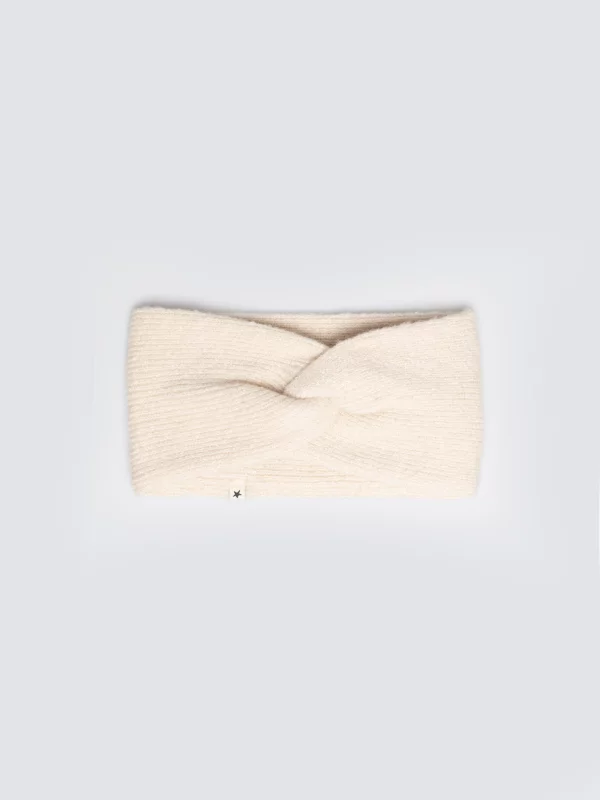 Opaska damska z ozdobnym splotem beżowa Facita 800