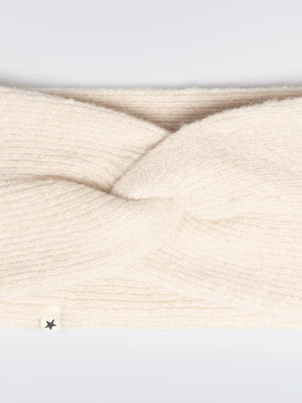 Opaska damska z ozdobnym splotem beżowa Facita 800