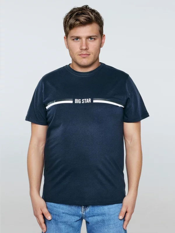 Koszulka męska z nadrukiem granatowa Lexor 403