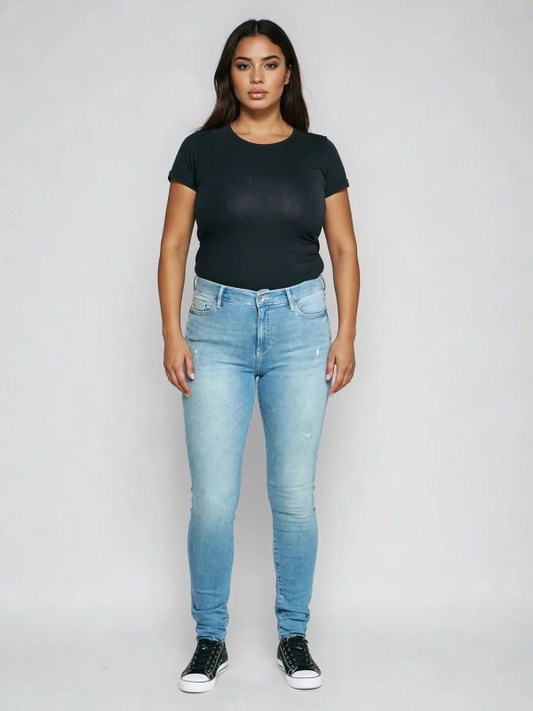 Jeansy damskie skinny niebieskie Adela 172