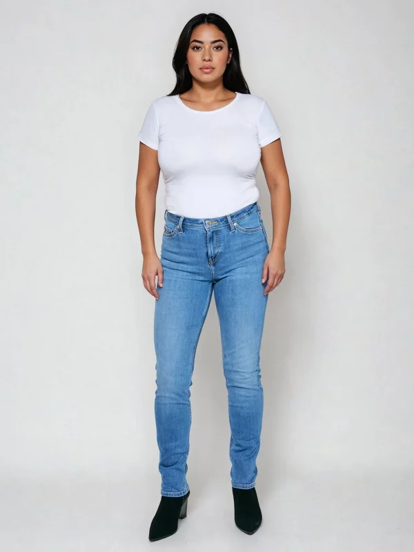 Jeansy damskie z wysokim stanem niebieskie Katrina High Waist 311