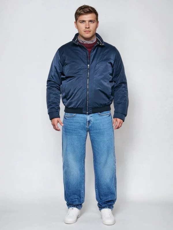 Kurtka męska typu harrington ocieplana granatowa Kye 403