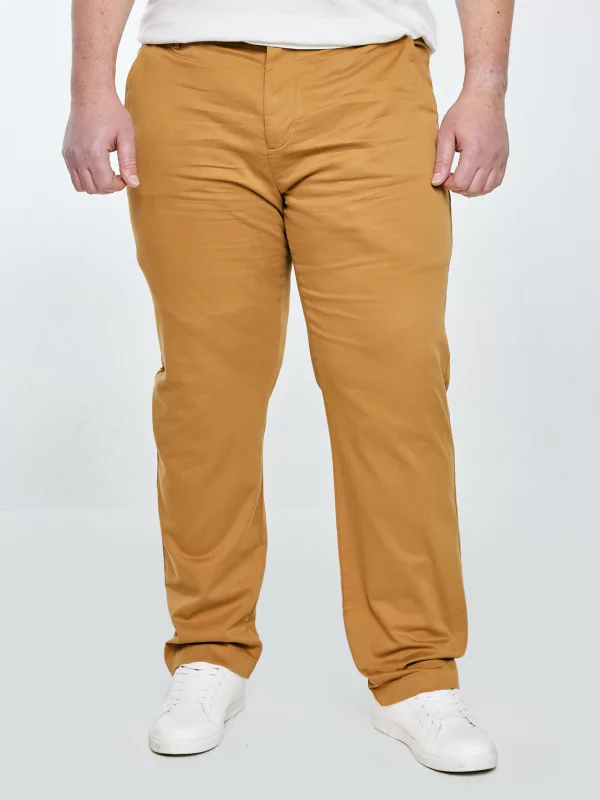 Spodnie męskie chinosy jasnobrązowe Trevor 802