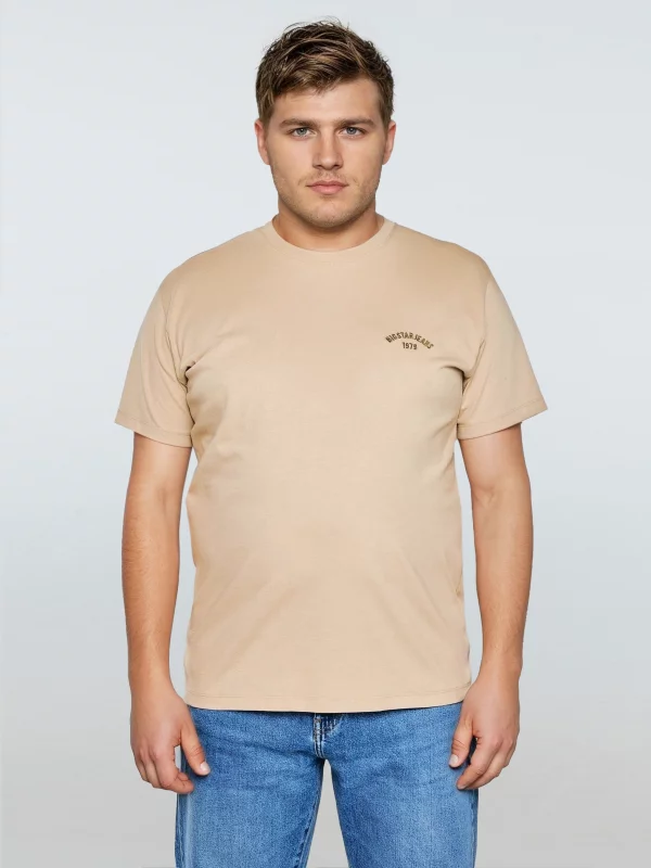 Koszulka męska bawełniana beżowa Vincer 805